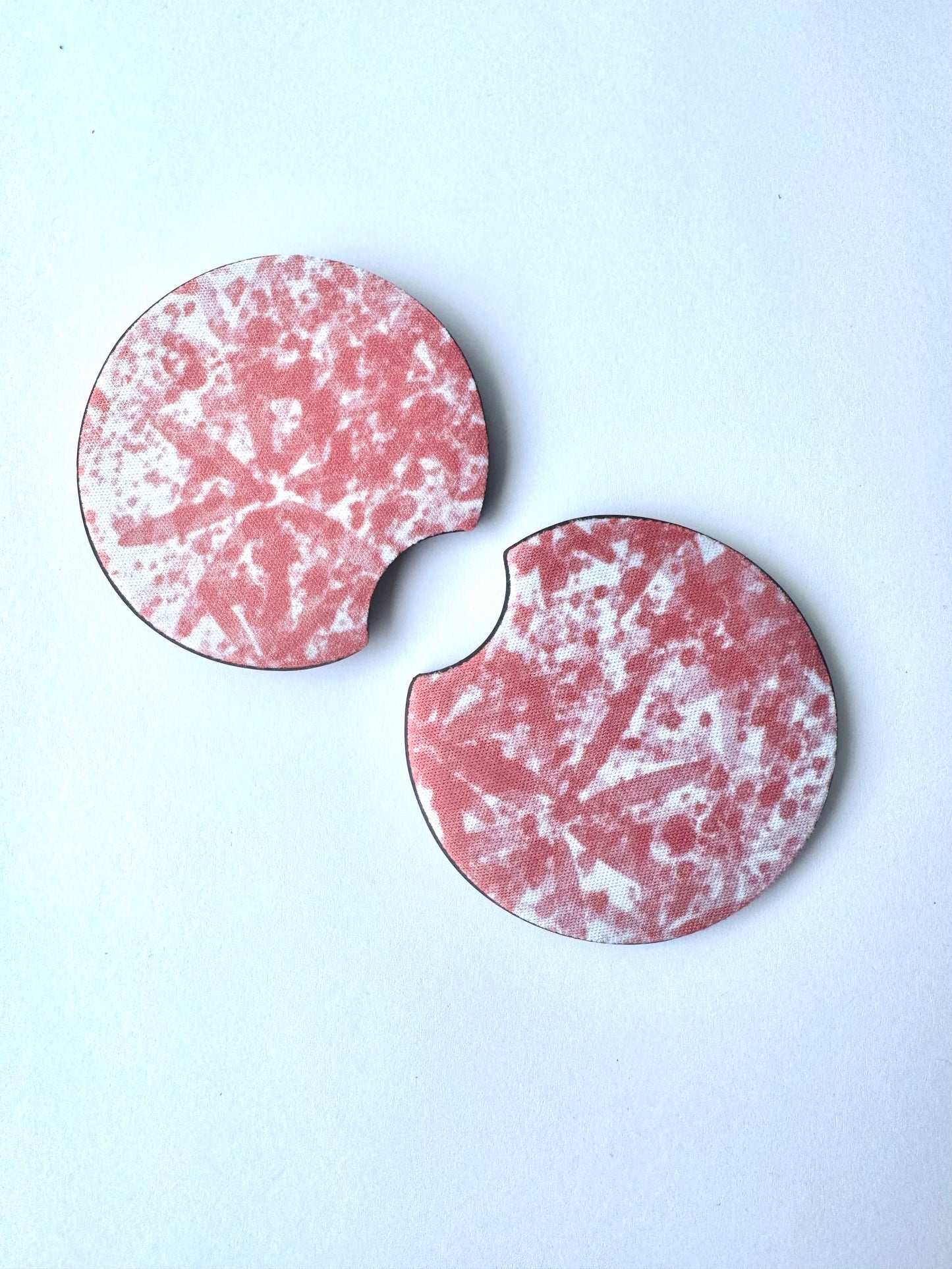 Pink Flower Car Coasters