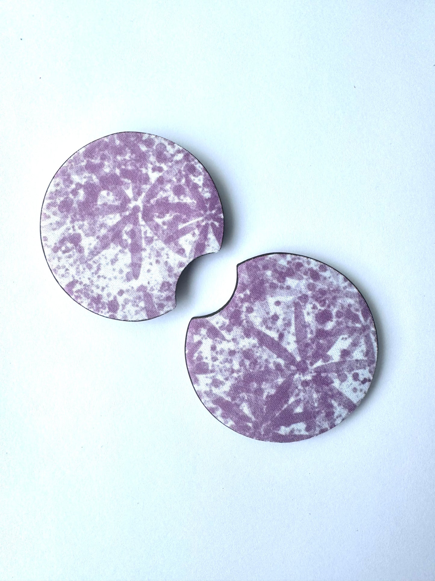 Purple Flower Car Coasters