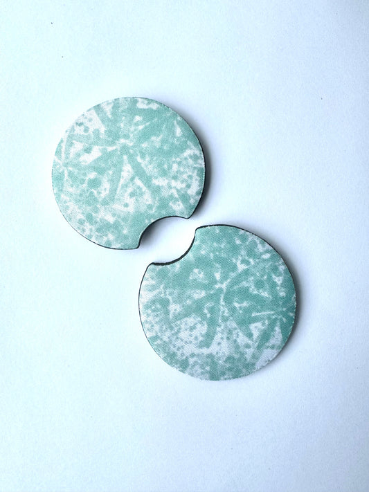 Blue Flower Car Coasters