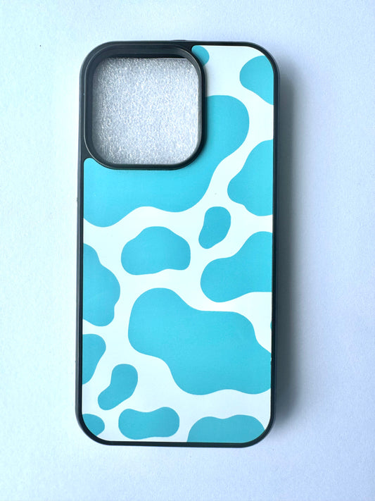 Blue Cow Print Case
