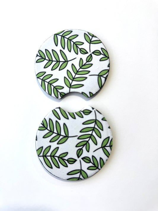 Walnut Leaf Car Coasters