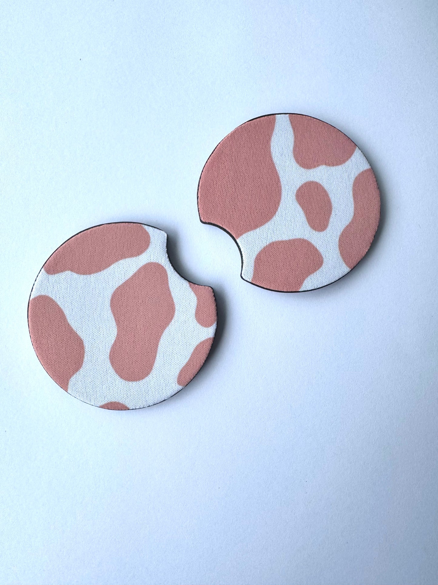 Pink Cow Car Coasters