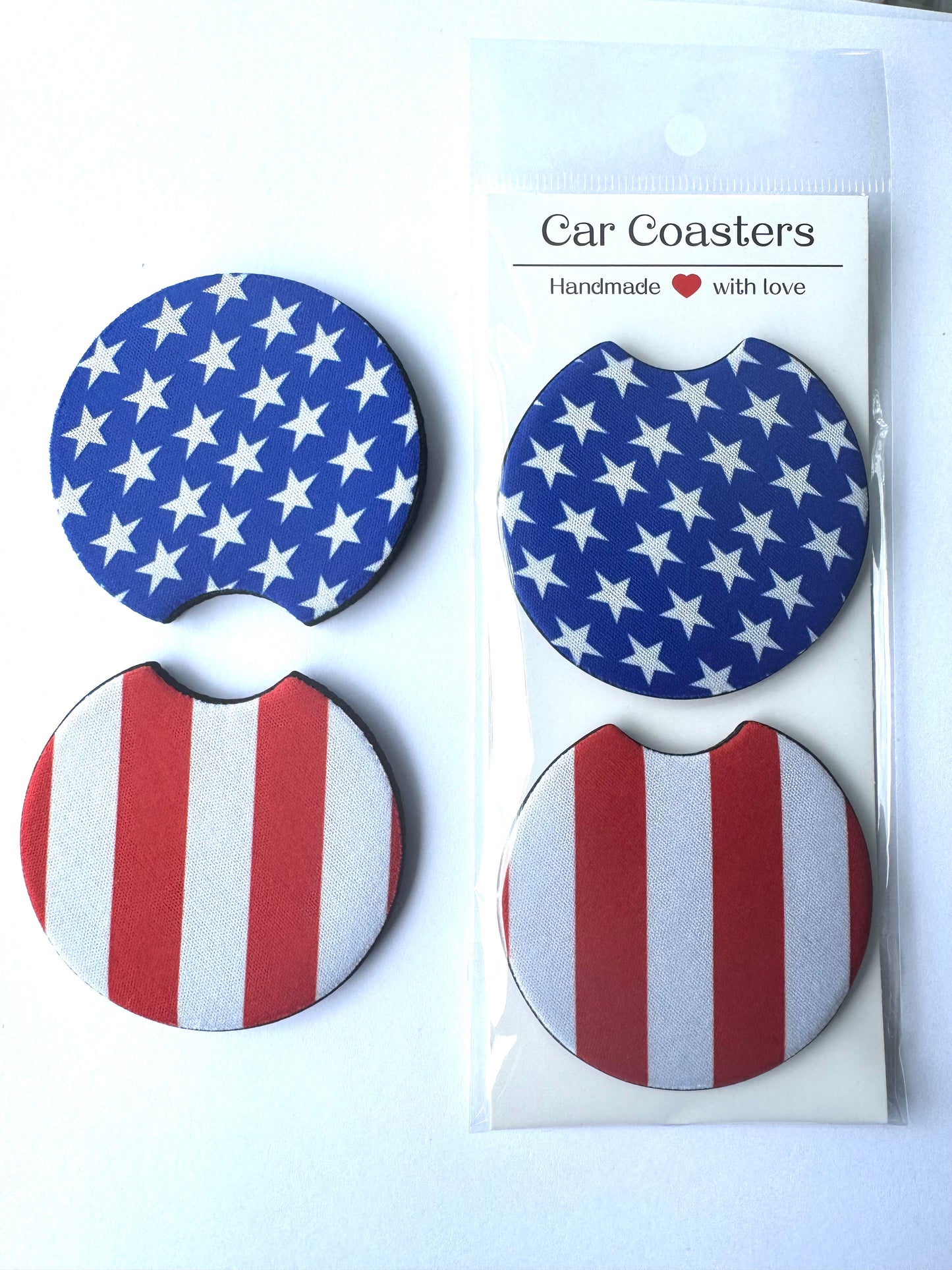 American Flag Car Coasters