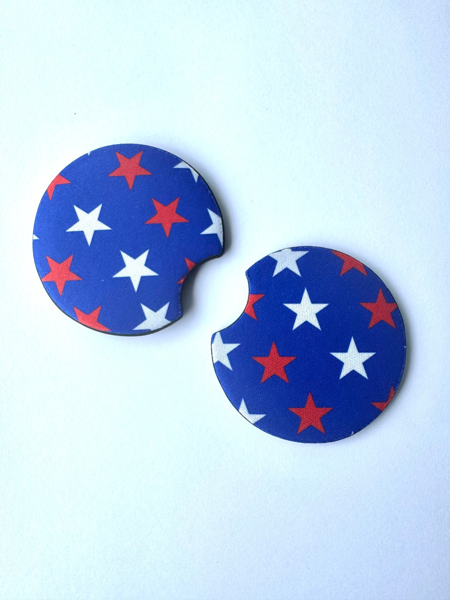 Red White & Blue Car Coasters